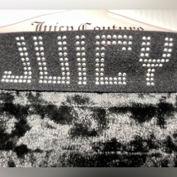 Juicy Couture Crushed Jersey Velvet Bra and Underwear Set - Black - Picture 10 of 16